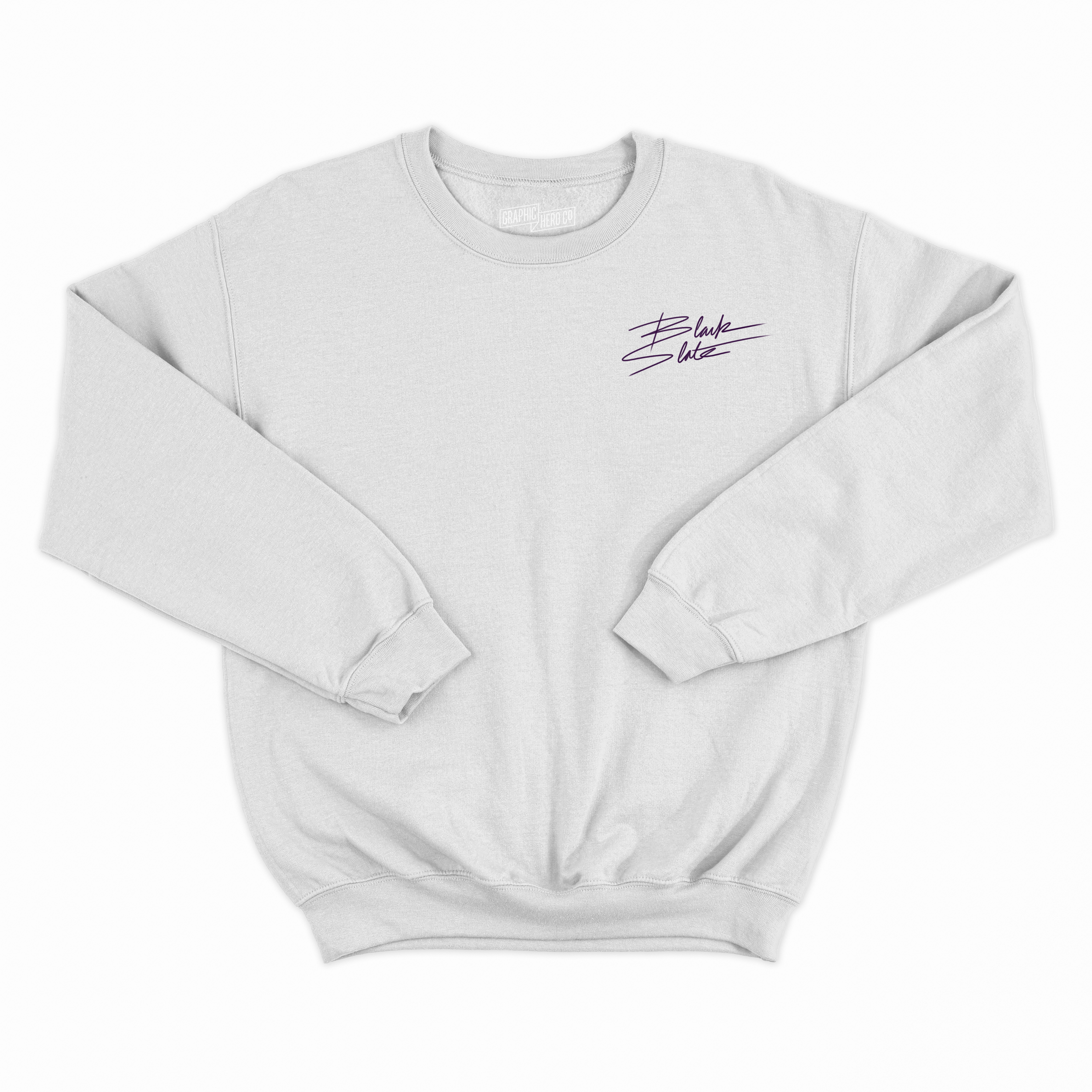 Blank Slate:  Flow With The Flood Crew Neck (white)