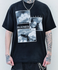 Bloomer "Clouds" Black Oversized Drop-Shoulder Tee