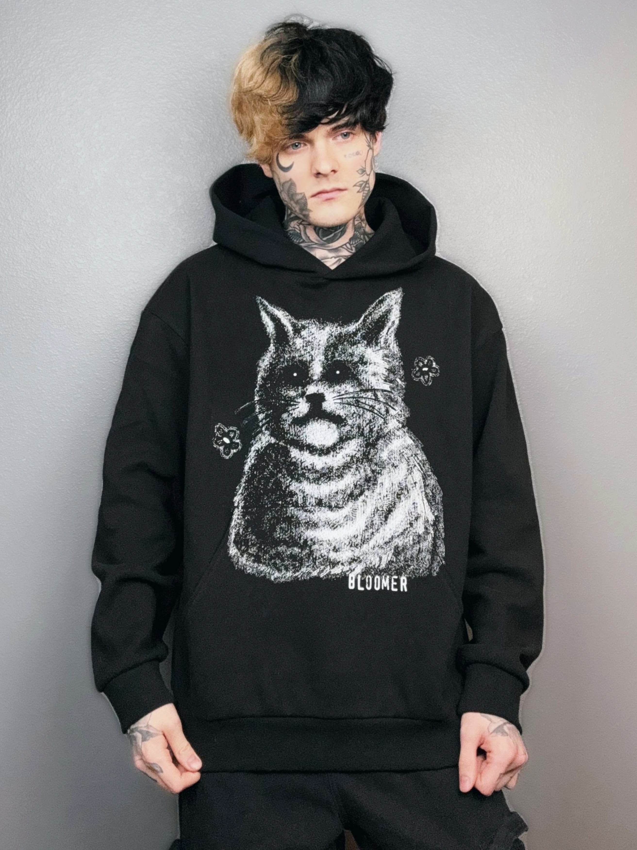 Bloomer "Cat" Drop Shoulder Oversized Pullover Hoodie